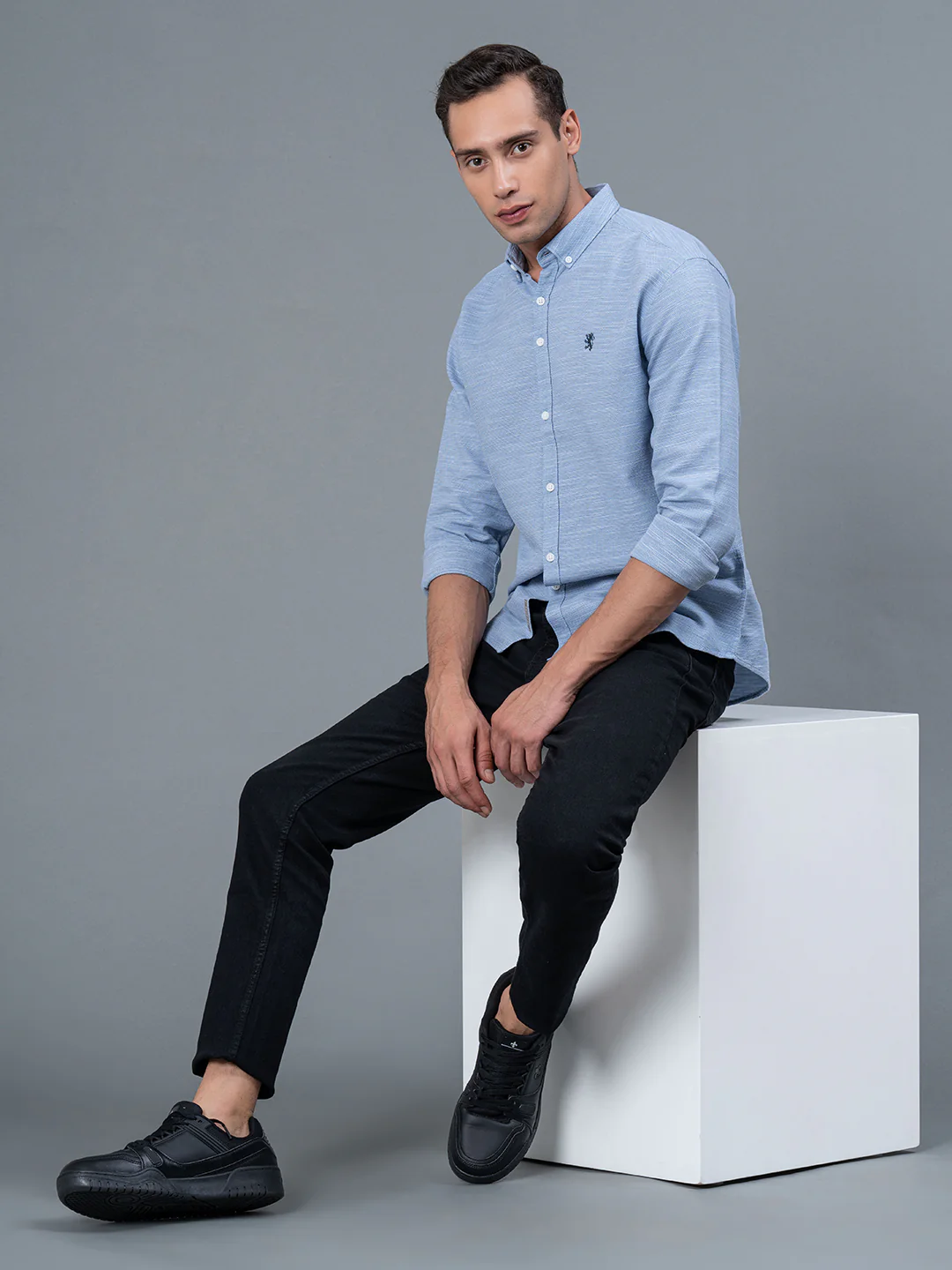 Button Down Collar Neck Men's Shirt