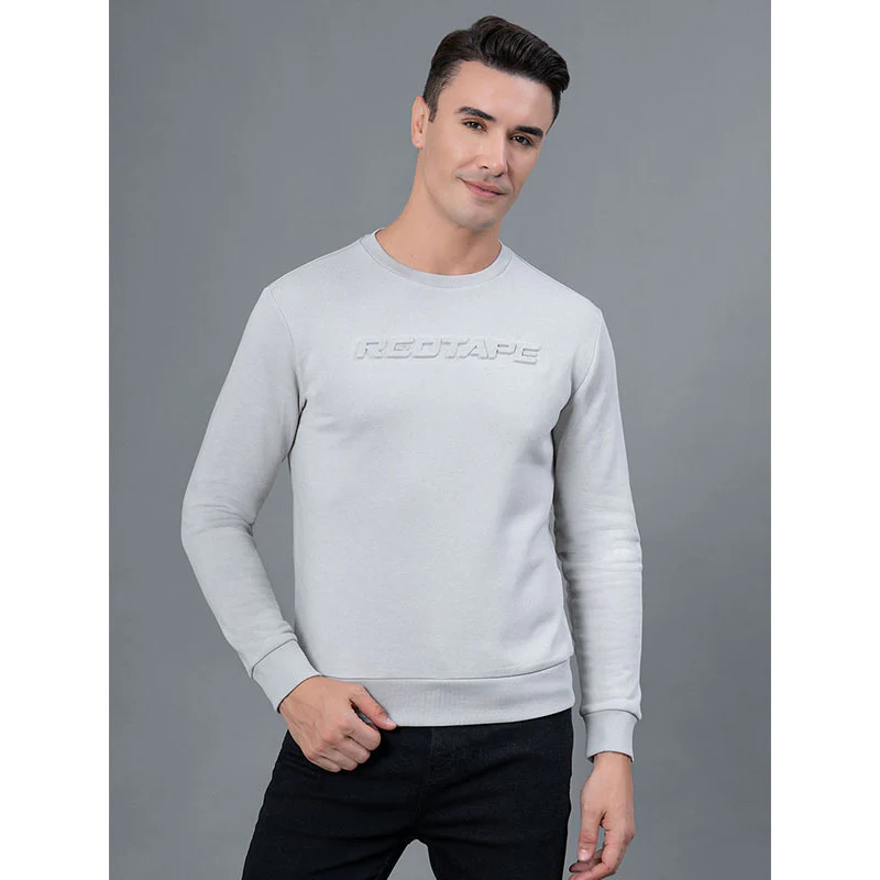 Casual Embossed Sweatshirt for Men