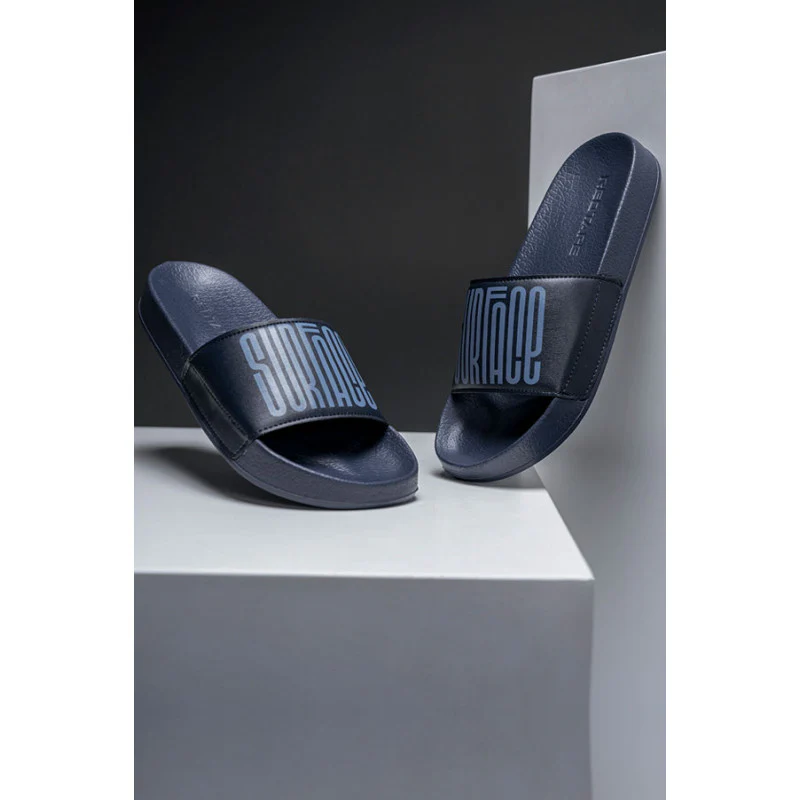 Casual Sliders for Men's - Comfortable Navy Slip-On Casual Sliders for Men's