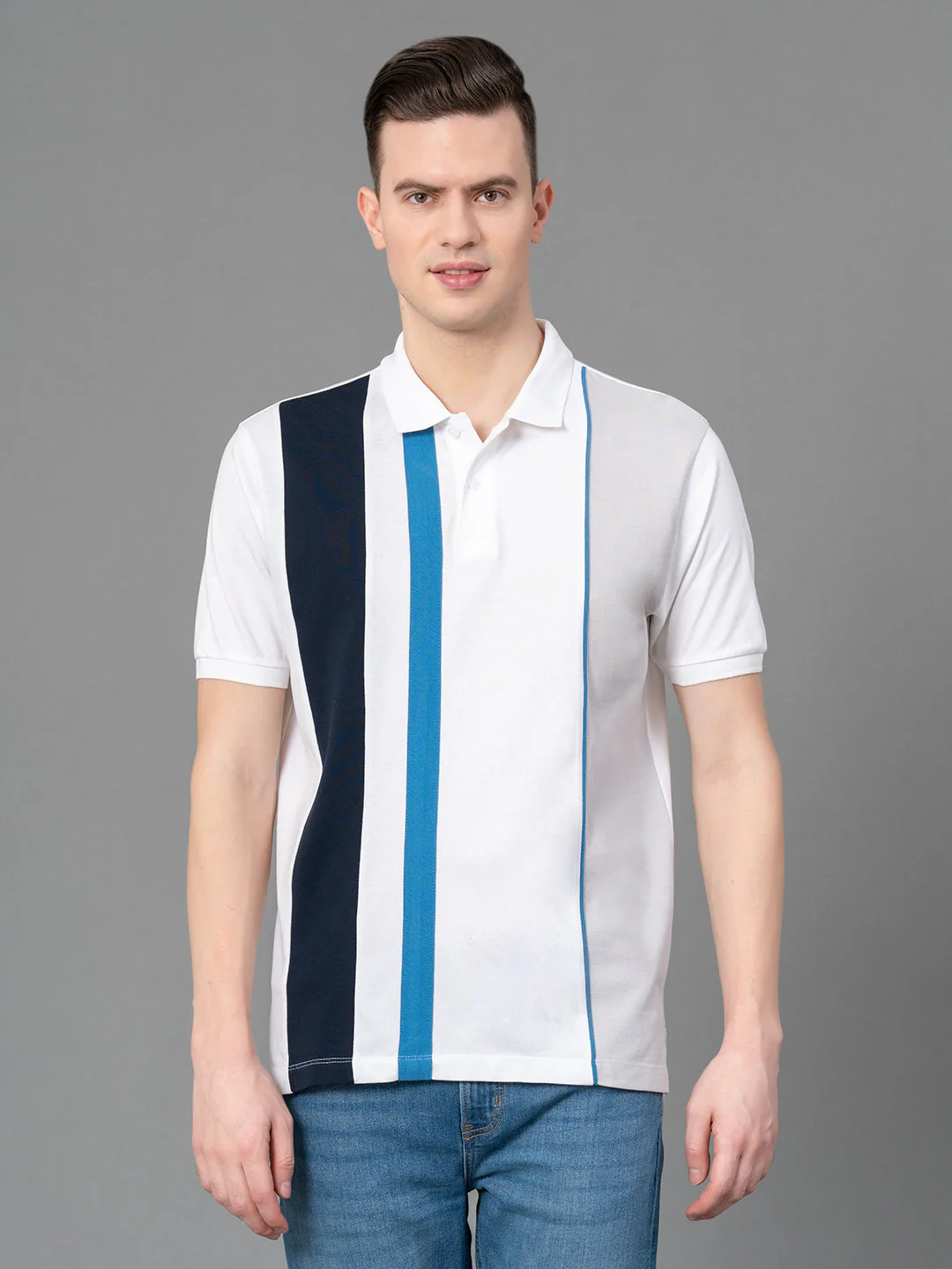 Colorblock Polo T-Shirt for Men