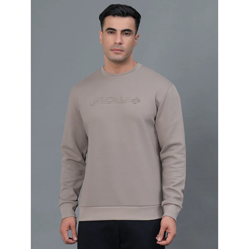 Embossed Athleisure Sweatshirt for Men