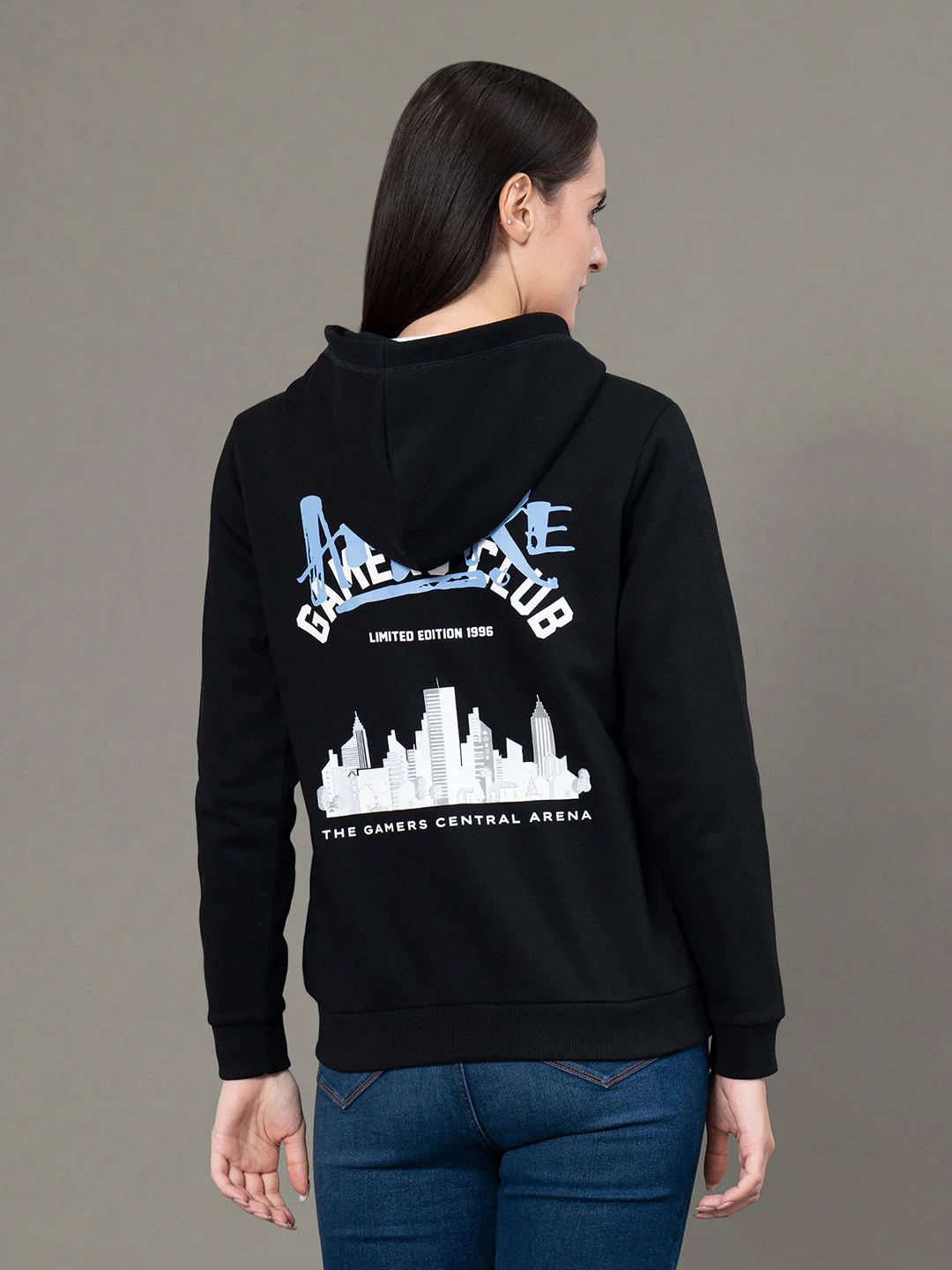 Full Zip Graphic Hoodie for Women - Image 3