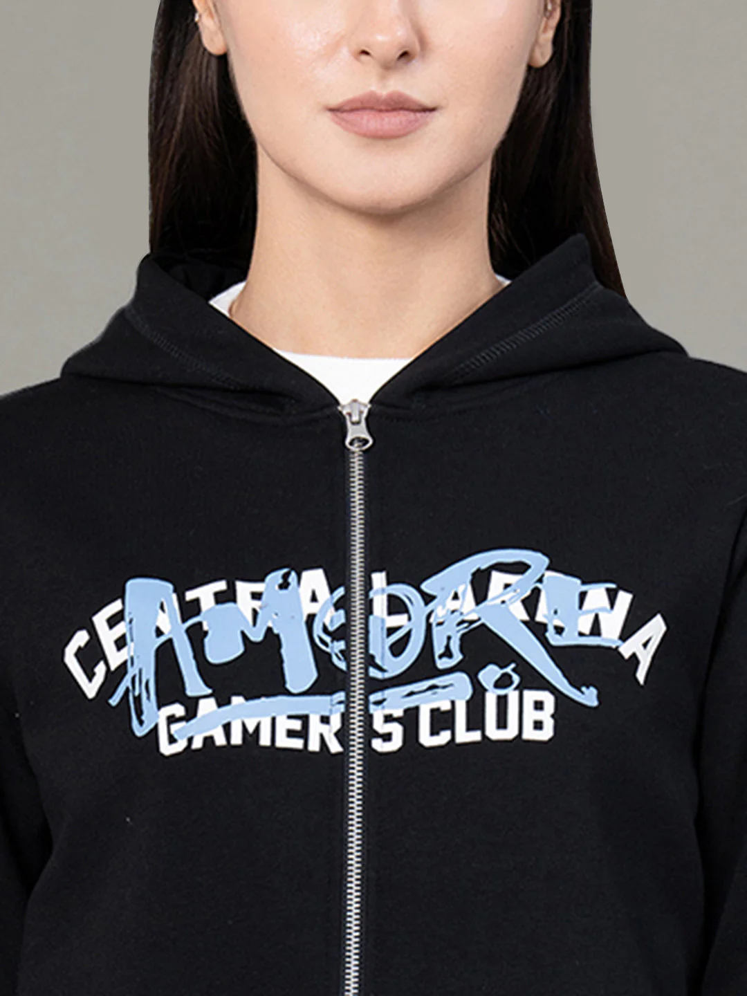 Full Zip Graphic Hoodie for Women - Image 4