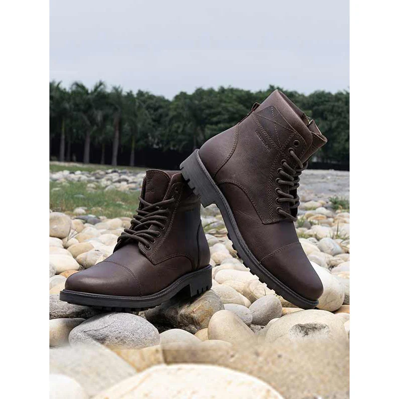 Genuine Leather Ankle Length Boots for Men | Soft Cushioned Insole, Slip-ResisTance, Dynamic Feet Support, Arch Support & Shock Absorption
