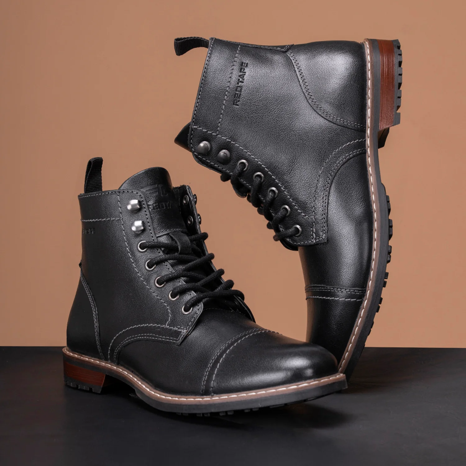 Genuine Leather Ankle Length Boots for Men