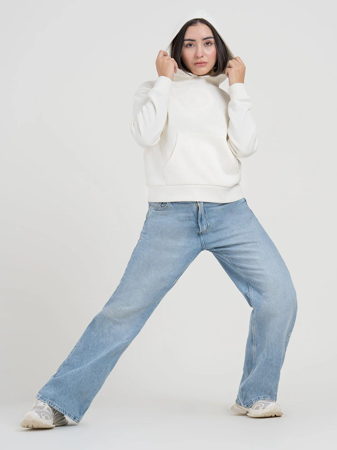 Graphic Off-White Hoodie for Women | Winter Hoodie for Everyday Comfort
