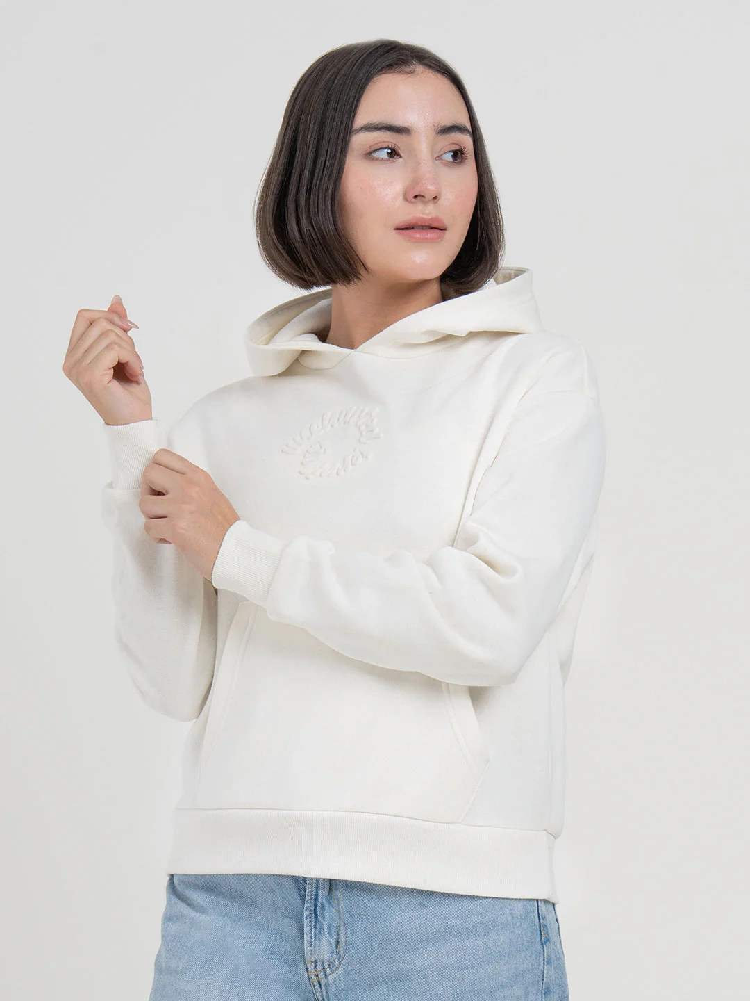 Graphic Off-White Hoodie for Women | Winter Hoodie for Everyday Comfort - Image 8