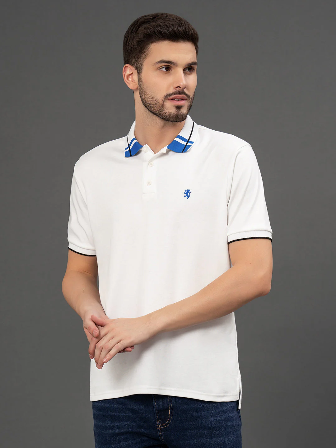RedTape Jacquard Collar Polo T-shirt for Men | Premium Comfort | Sharp Look
