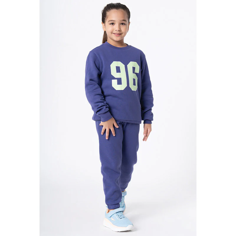 Kids Unisex Purple Printed Sweatshirt - Image 2