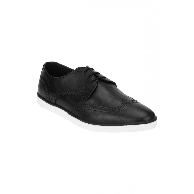 Men Black Brogue Shoes