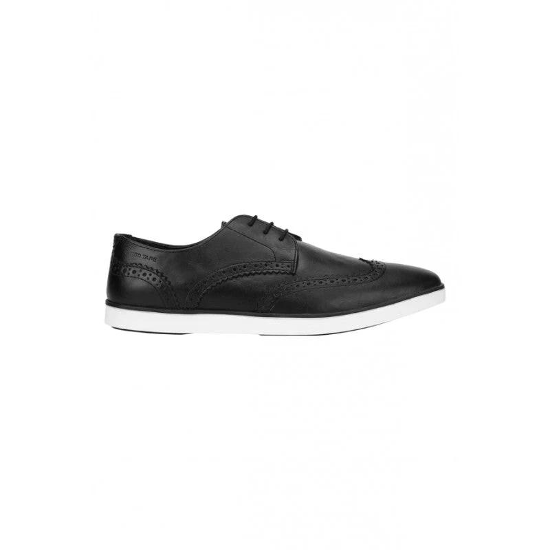 Men Black Brogue Shoes - Image 2