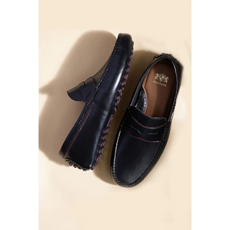 Men Black Loafers