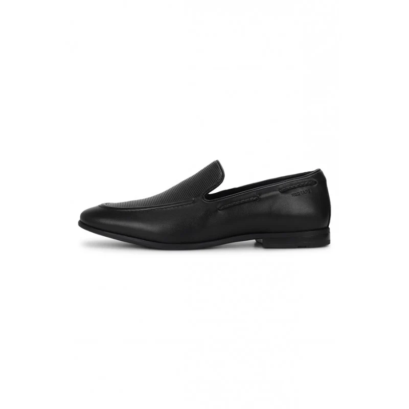 Men Black Slip On Shoes - Image 3