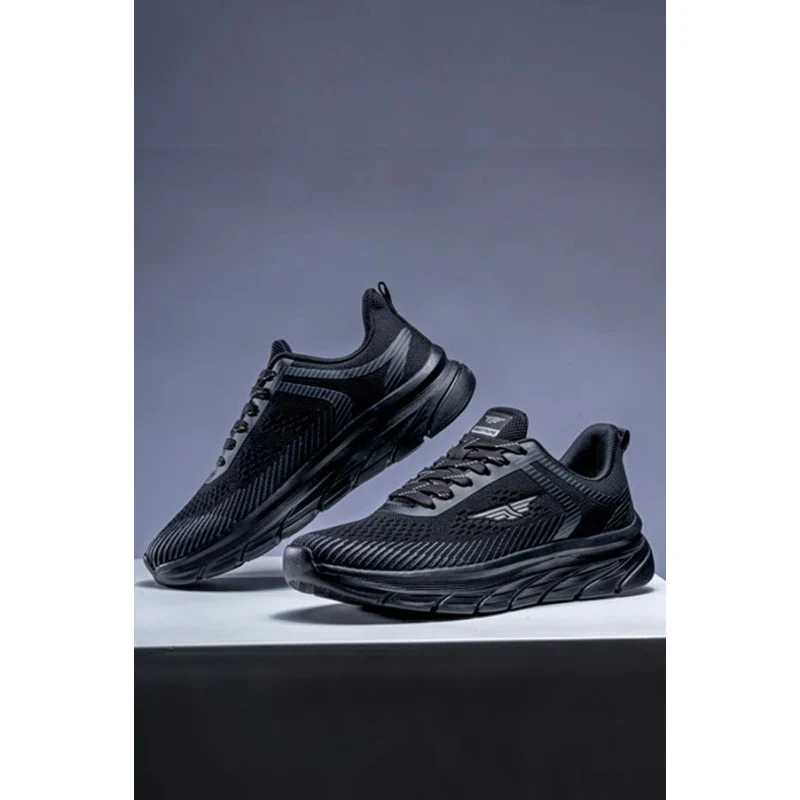 Men Black Walking Shoes