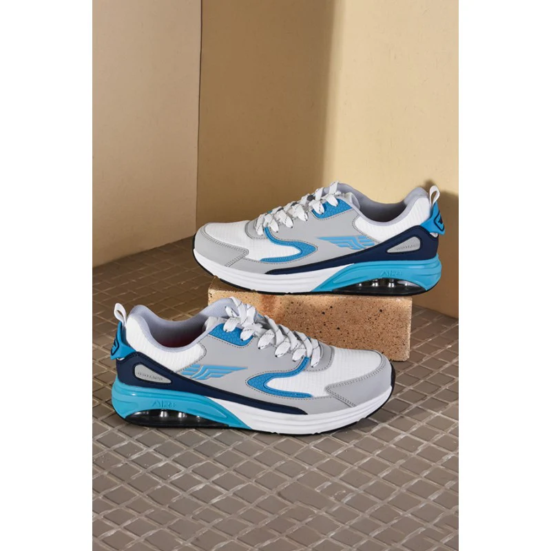 Men Blue & White Walking Shoes