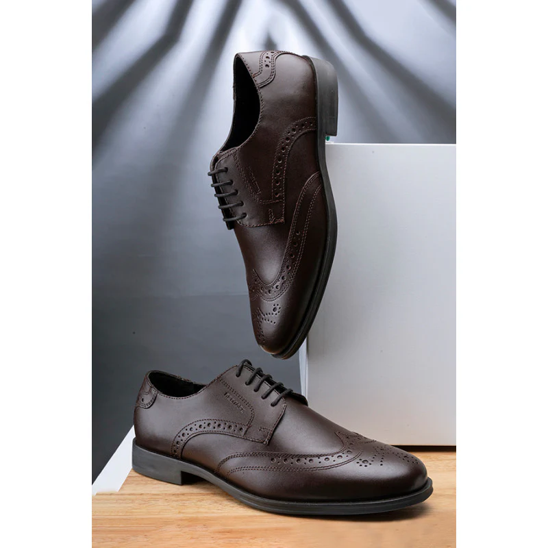 Men Brown Derby Shoes