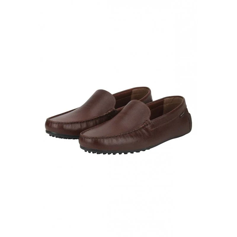 Men Brown Driving Shoes - Image 3