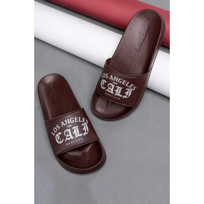 Men Brown Sliders