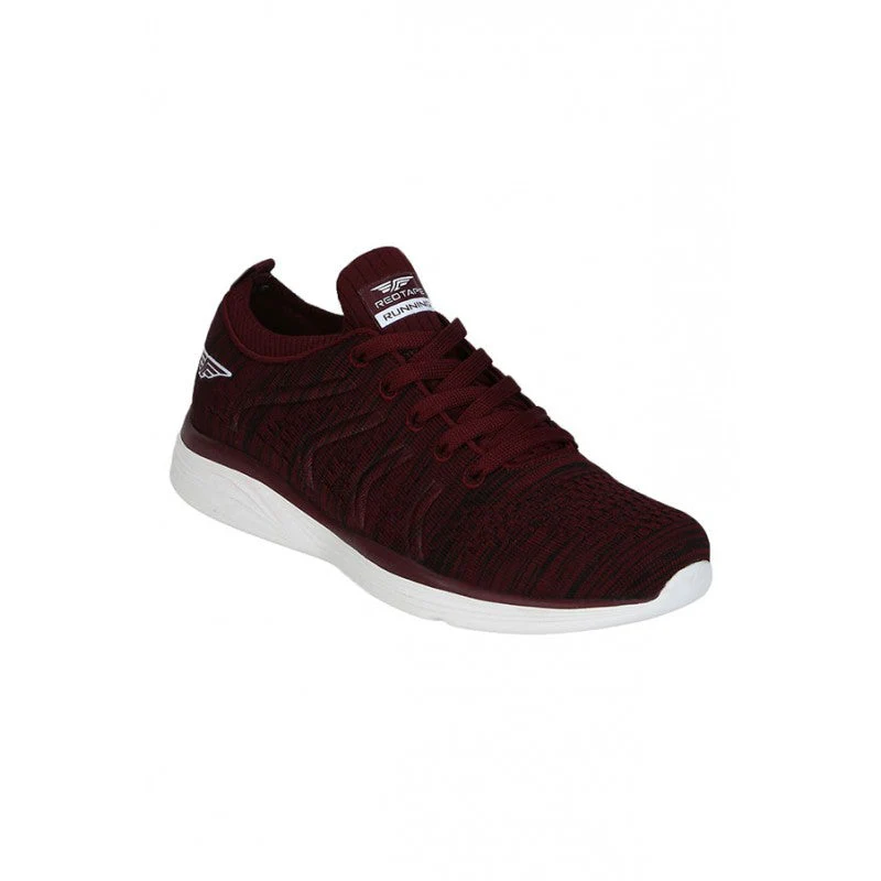 Men Burgundy Running Shoes
