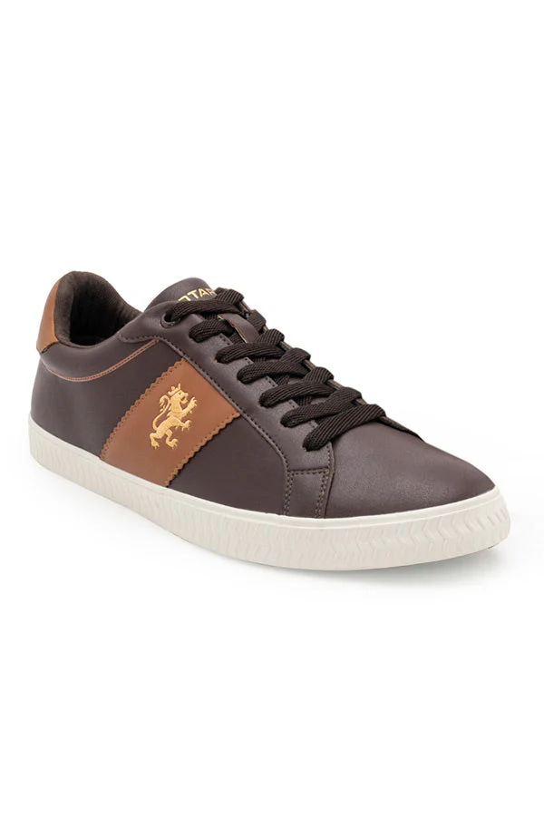 men dark brown sneaker