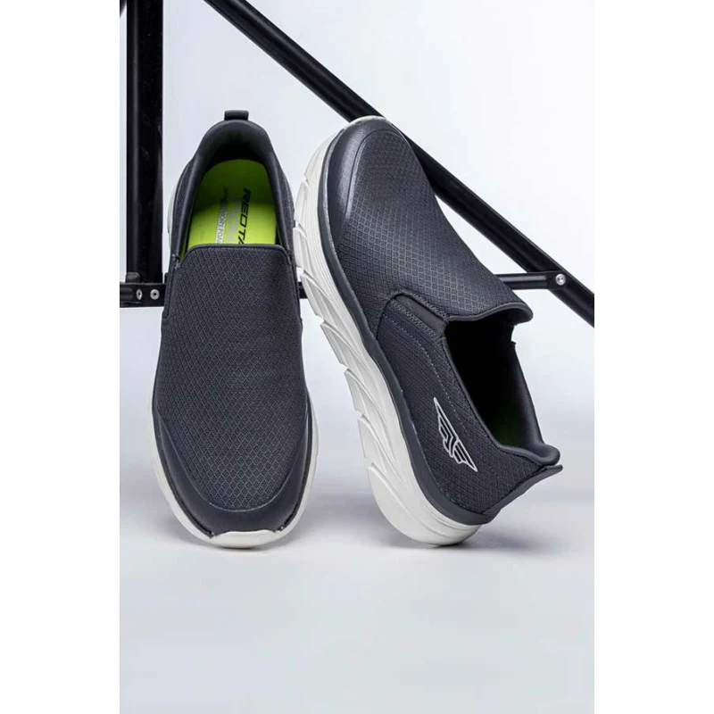 Men Dark Grey Walking Shoes