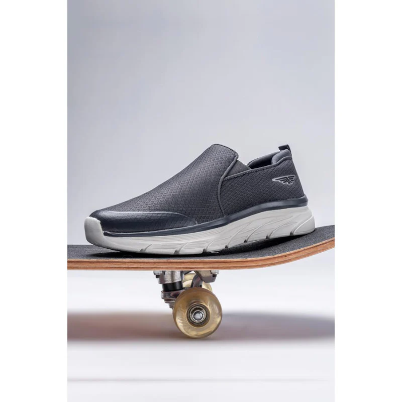 Men Dark Grey Walking Shoes