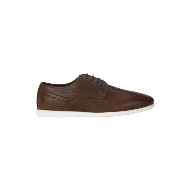 Men Dark Tan Derby Shoes - Image 3