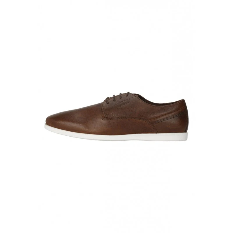 Men Dark Tan Derby Shoes - Image 4