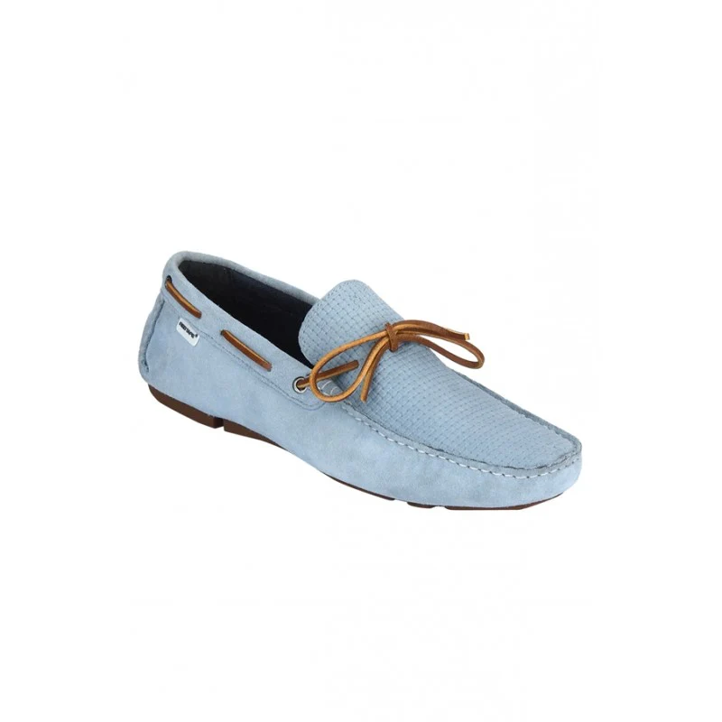Men Light Blue Boat Shoes