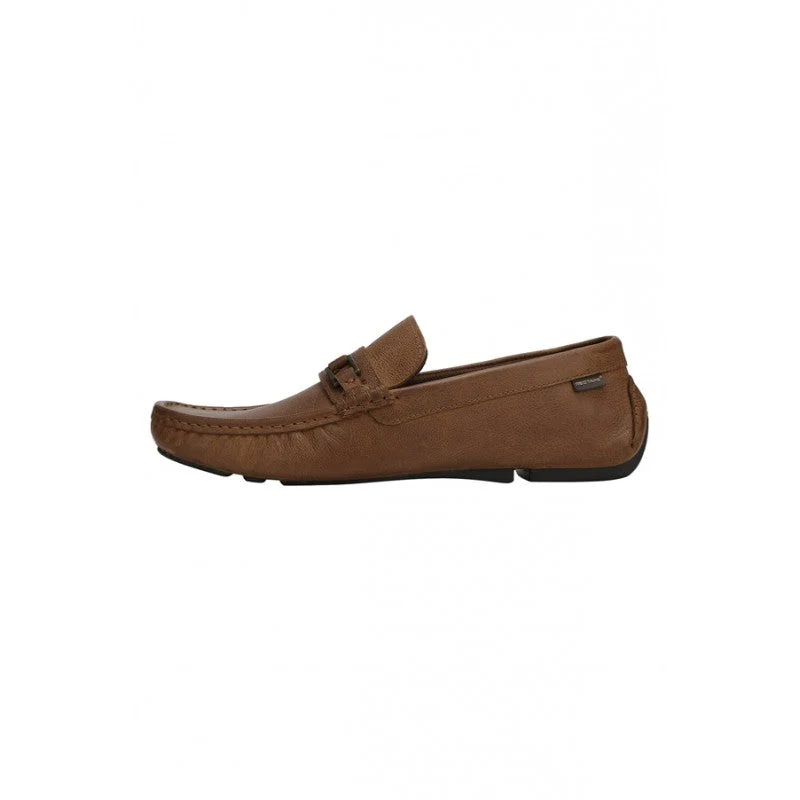 Men Light Tan Driving Shoes - Image 5