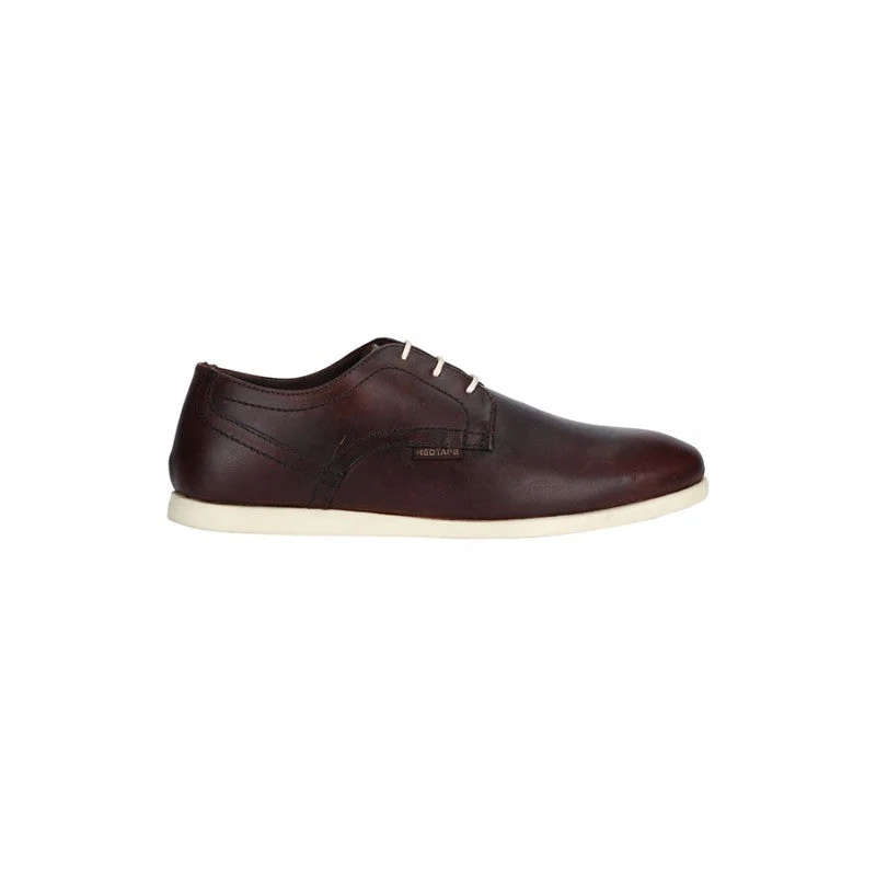 Men Red Brown Derby Shoes - Image 2