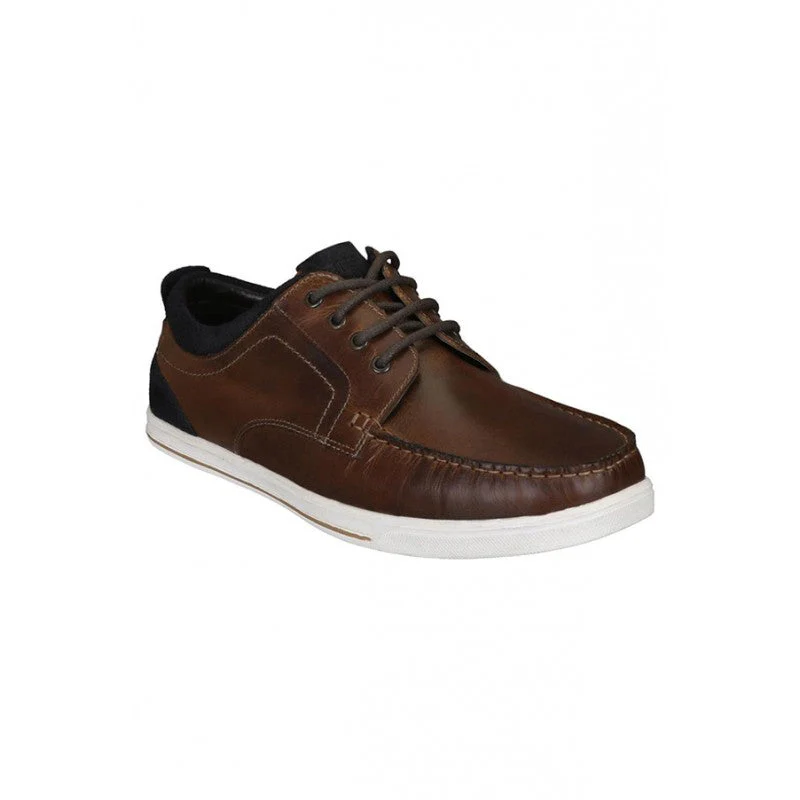 Men Tan Boat Shoes