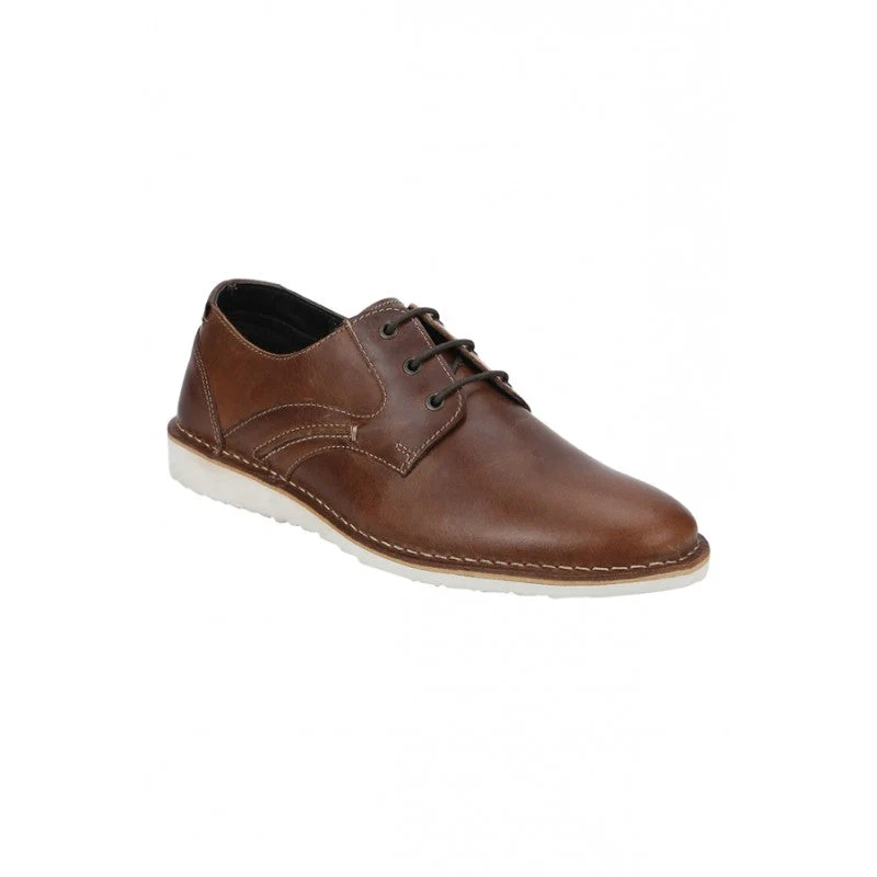 Men Tan Derby Shoes