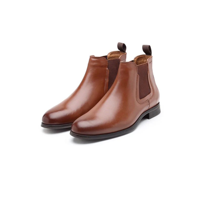 Men Teak Genuine Leather Chelsea Boots For Men - Image 5