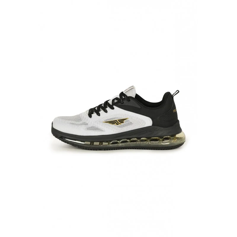Men White & Black Walking Shoes - Image 4