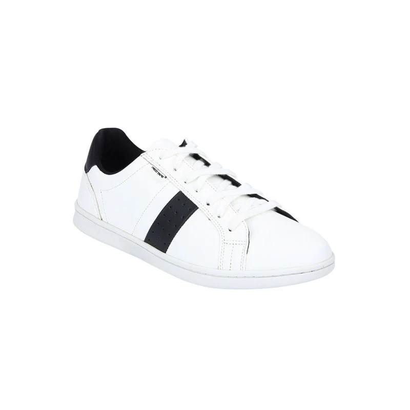Men White & Navy Sneakers