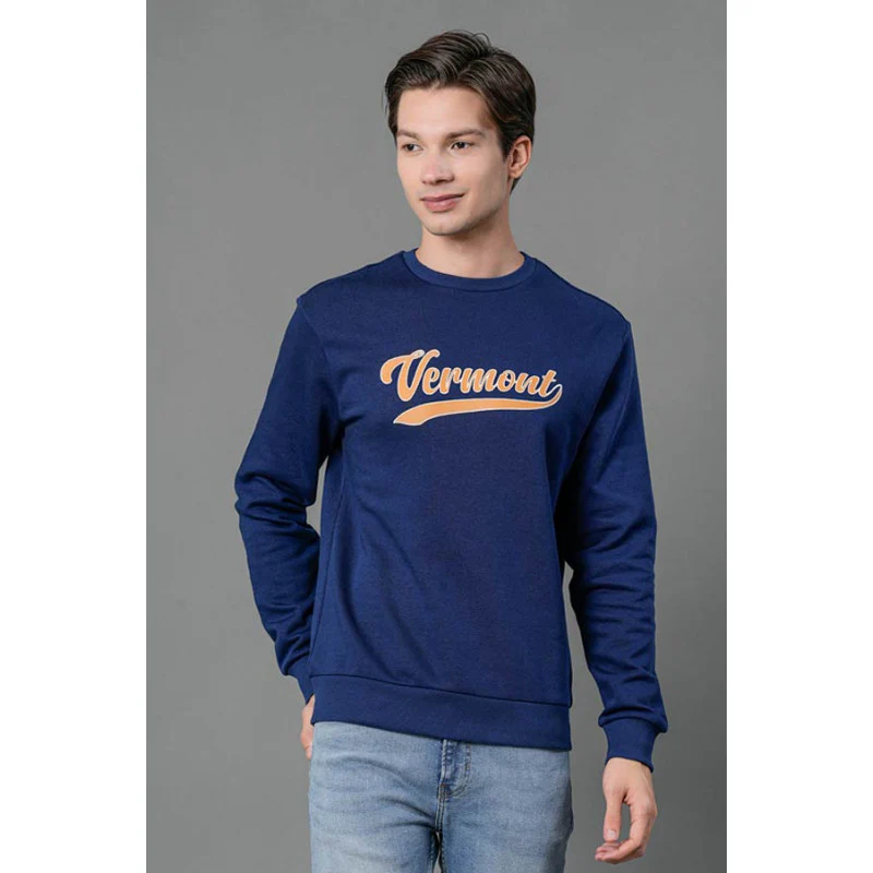 Men's Airforce Blue Graphic Print Sweatshirt