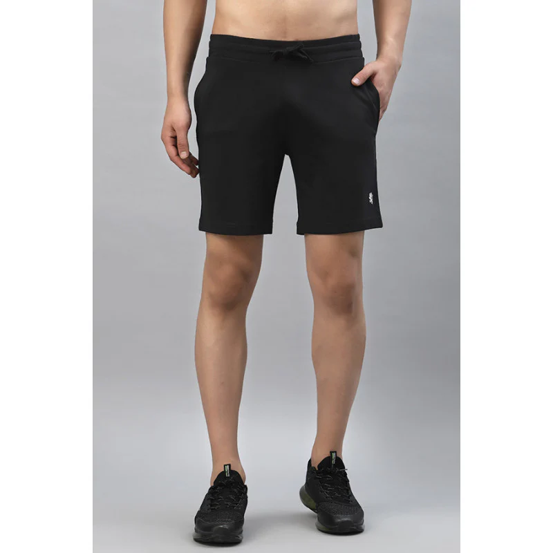 Men Black Activewear Shorts