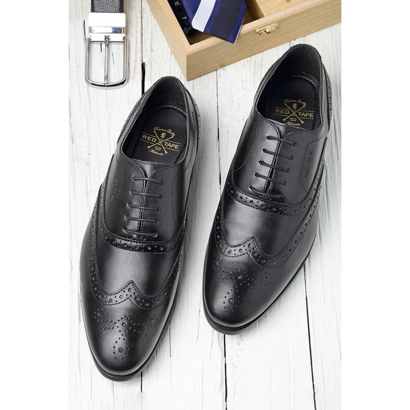 Men's Black Brogue Shoes