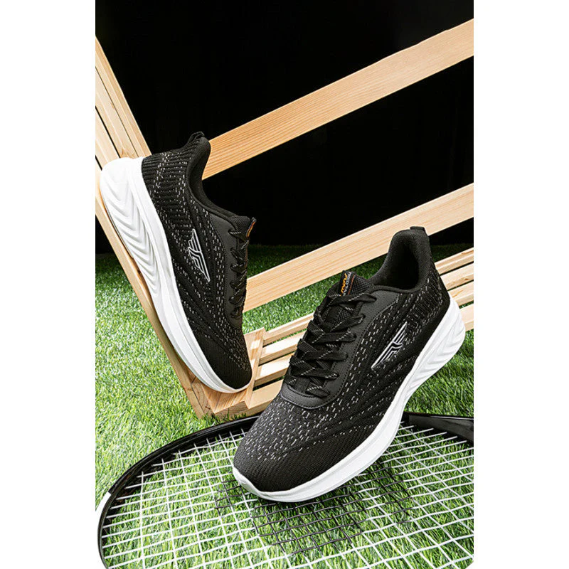 Men's Black & Gray Walking Shoes