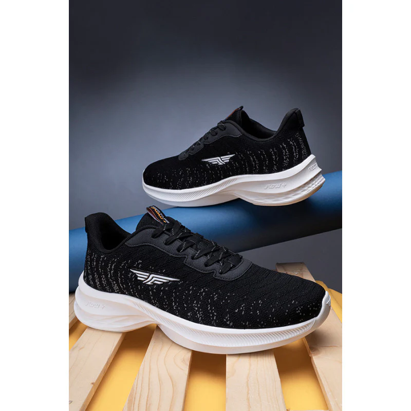 Men's Black/Grey Walking Shoes
