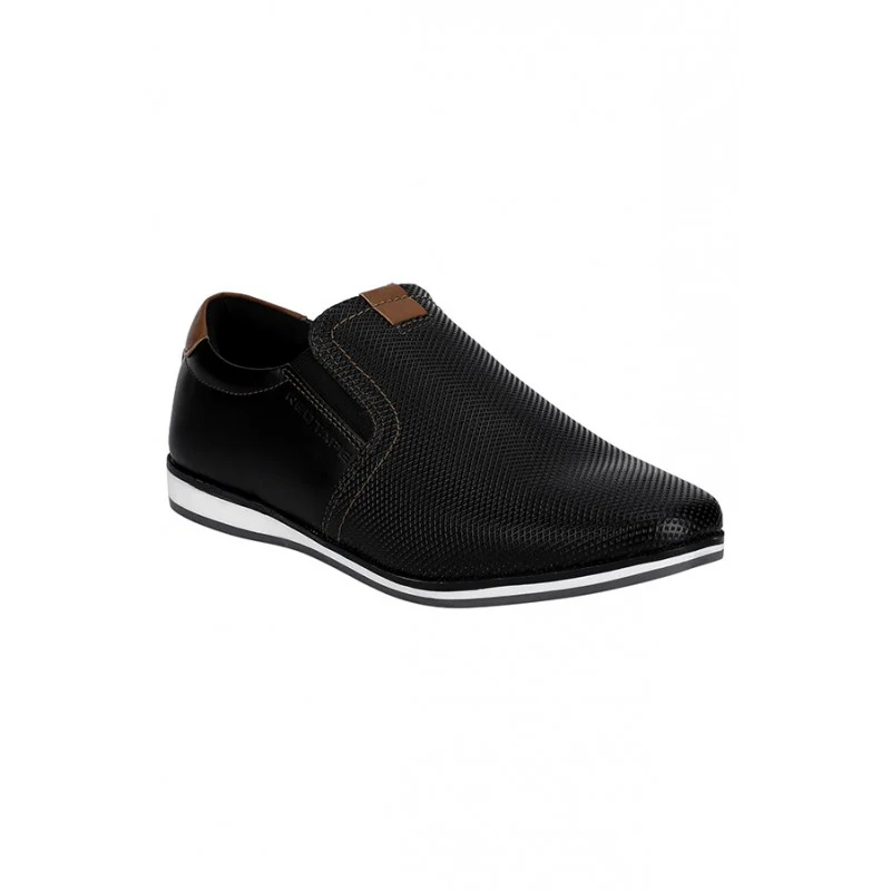 Men's Black Slip-On Casual Shoes