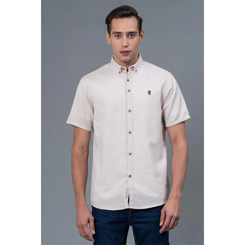 Men's Casual Beige Shirt