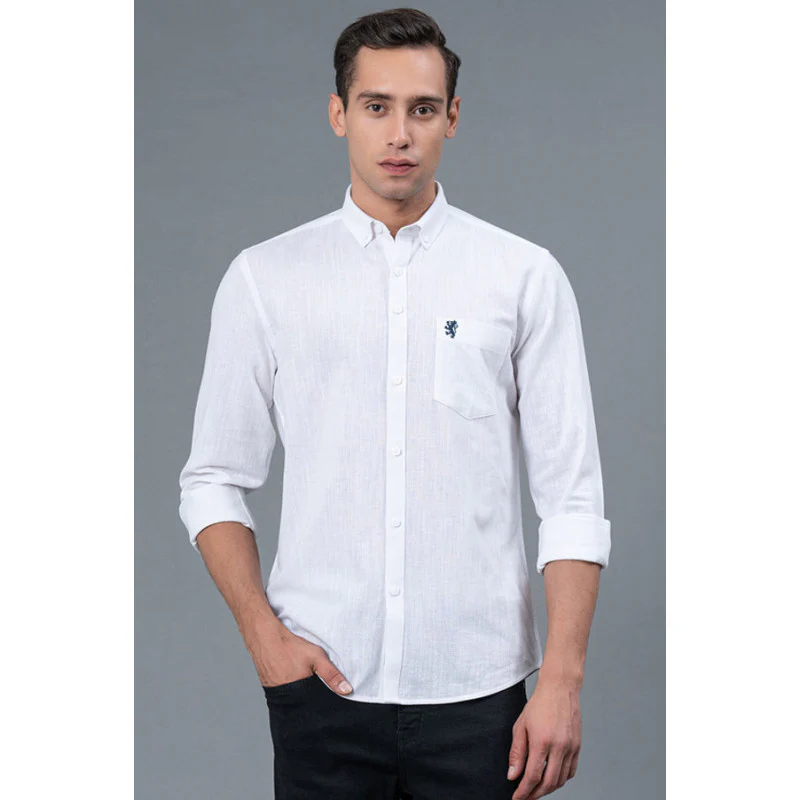Men's Casual White Shirt