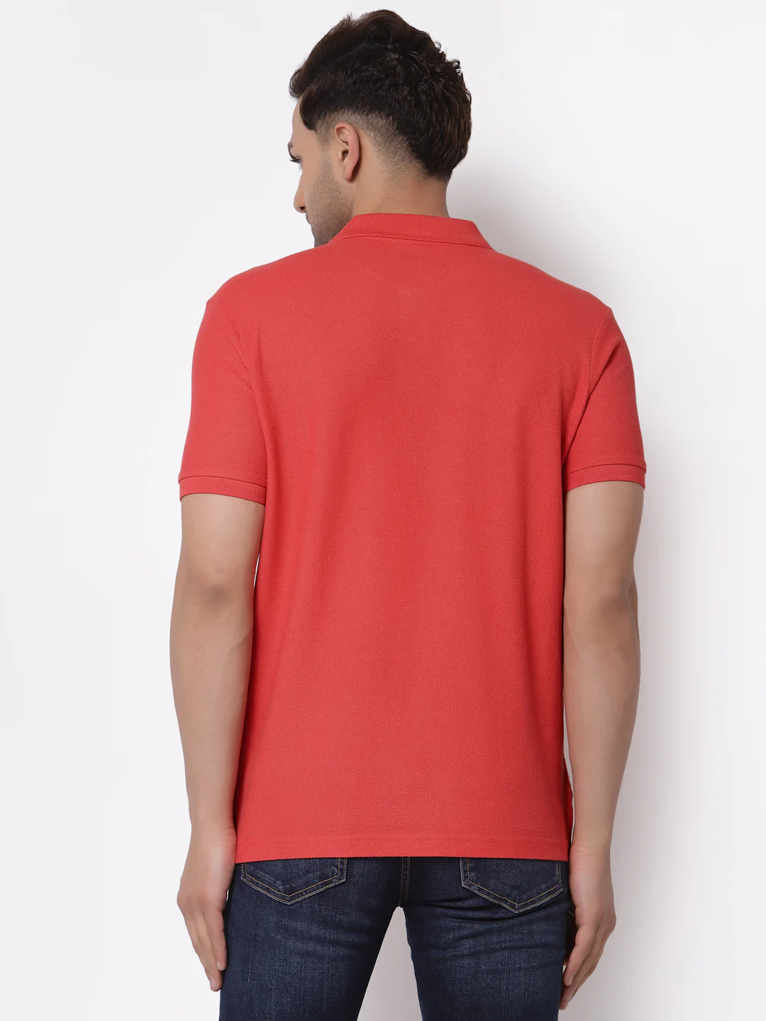 Men Coral Collared T-Shirt - Image 4