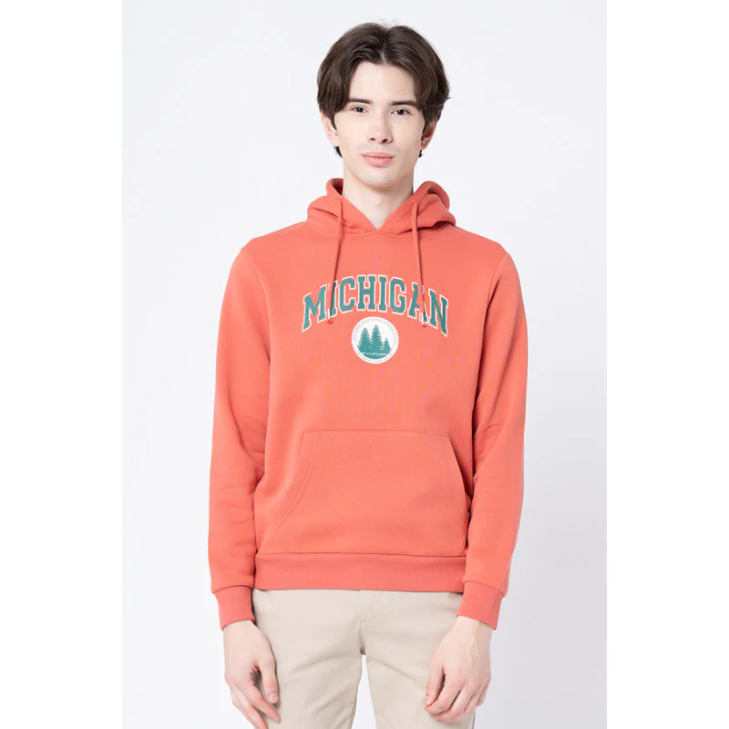 Men's Coral Graphic Print Hoodie
