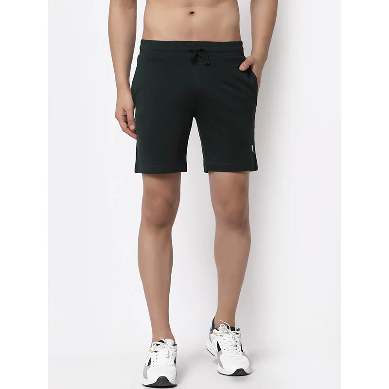 Men's Dark Green Active wear Shorts