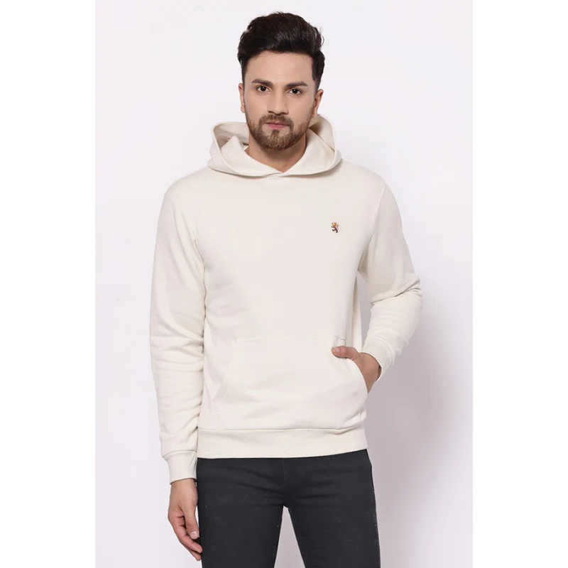 Men's Dull Off White Hoodies