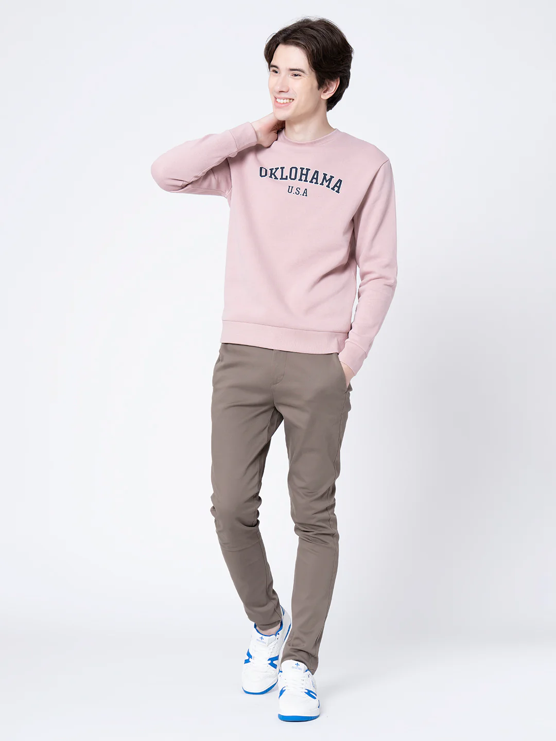 Men's Dusky Pink Printed Sweatshirt - Image 6