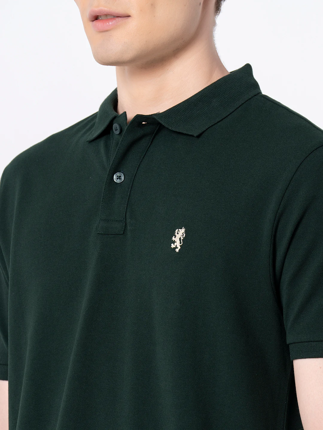 Men's Forest Green Solid T-Shirt - Image 5
